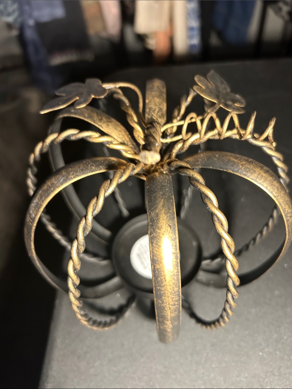 Decorative Gold-Tone Metal Hair Crown Headpiece